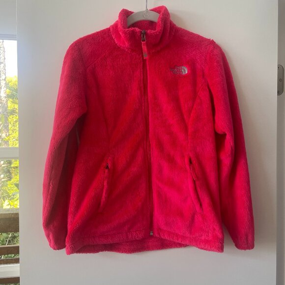 The North Face Girls'‎ Osolita Full Zip Jacket in Hot Pink, Size Medium - Picture 1 of 9